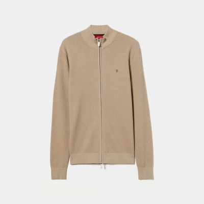 Casaco de malha com fecho Lion of Porches