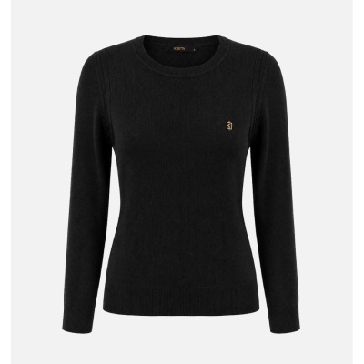 Camisola de malha com detalhe perfurado e logo Scripta