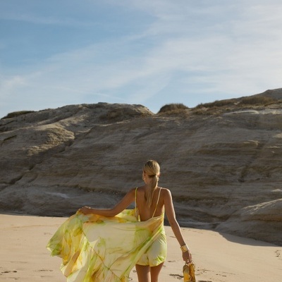 MACACÃO-VESTIDO EM CHIFFON SAHOCO