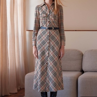 Vestido camiseiro comprido Arggido