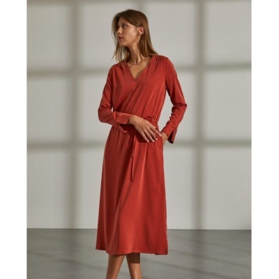 Vestido comprido em tencel Lion of Porches