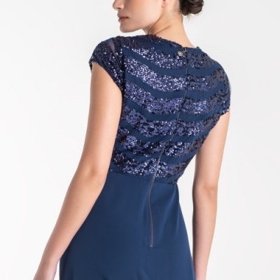 Vestido comprido com lantejoulas Ana Sousa