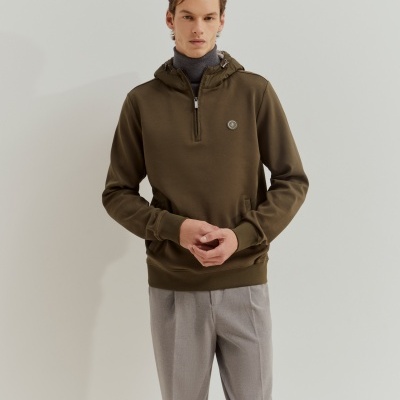 Sweater com Capuz em tecido técnico Lion of Porches