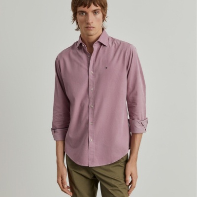 Camisa slim fit de bombazine Lion of Porches