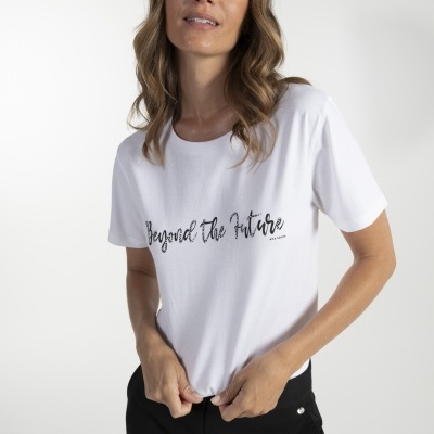 T-SHIRT EM ALGODÃO COM ESTAMPADO ANA SOUSA