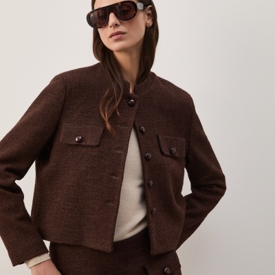 Casaco curto em tweed Decenio