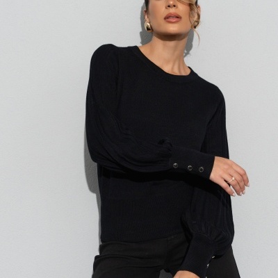 Camisola de malha com mangas abalonadas Ferrache