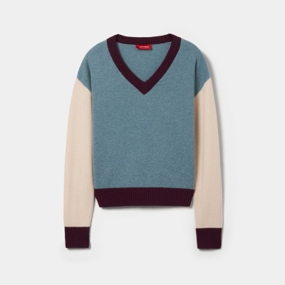 Camisola tricolor de lã Lion of Porches