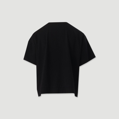 T-shirt com Detalhe Plissado Ferrache