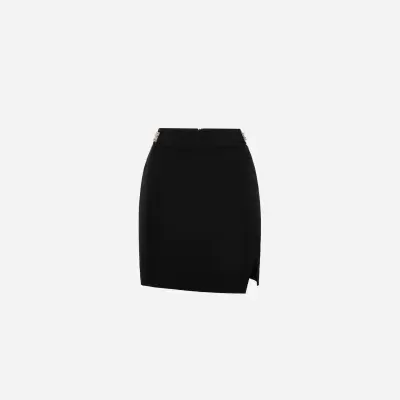 Saia com detalhe de presilhas e aplicações SC Scripta