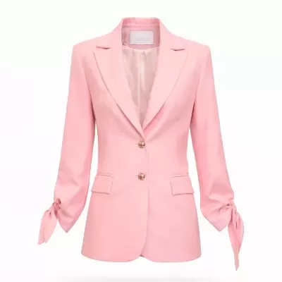 Blazer Estruturado com Laço nas Mangas Sahoco