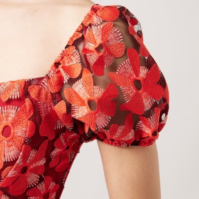 VESTIDO SINO COM DECOTE CORAÇÃO NAF NAF