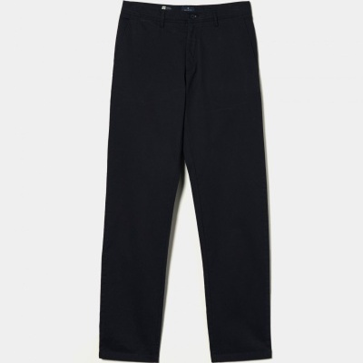 Calças chino regular fit em sarja Decenio