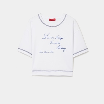 T-shirt de manga curta em algodão Lion of Porches