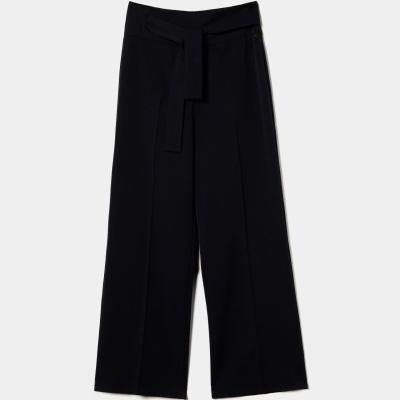 Calças pantalona com cinto Lion of Porches