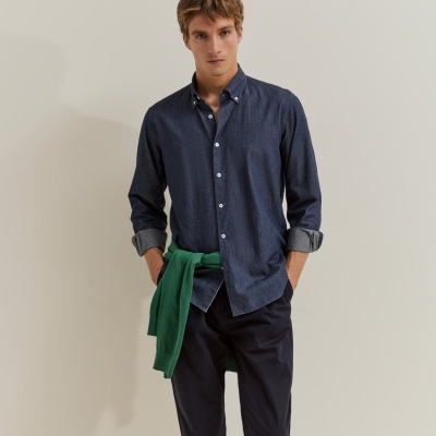 Camisa de ganga regular fit Lion of Porches
