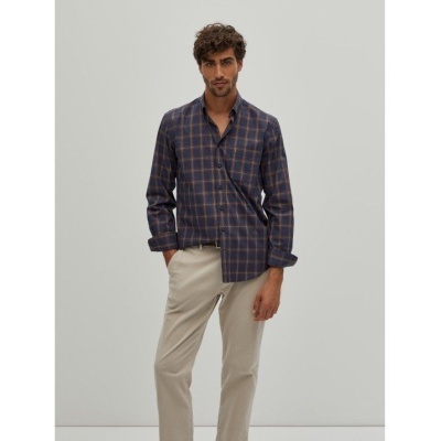 Camisa regular fit com padrão xadrez Decenio