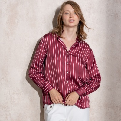 Túnica riscas acetinada SMF