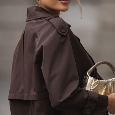 Gabardine curta em trespasse Ferrache