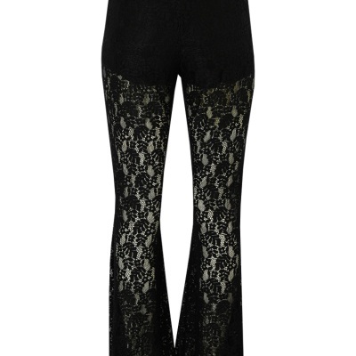 CALÇAS FLARE EM MALHA RENDADA SAHOCO