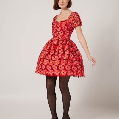 VESTIDO SINO COM DECOTE CORAÇÃO NAF NAF