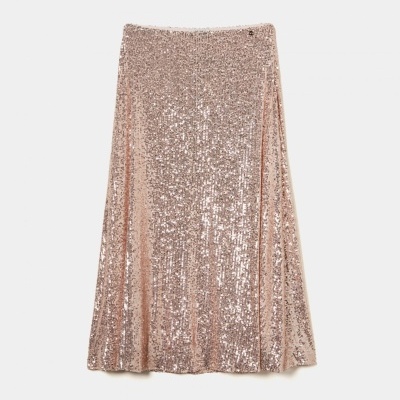 Saia midi de lantejoulas Decenio