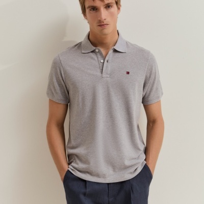 Polo piqué regular fit de algodão Lion of Porches