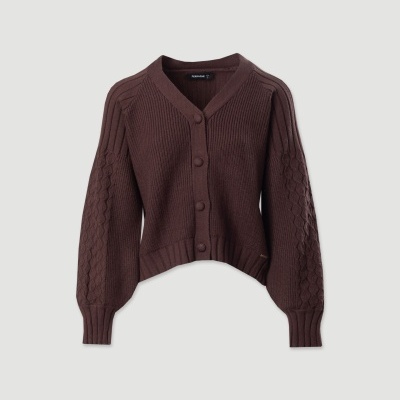 Casaco de malha com manga trabalhada Ferrache