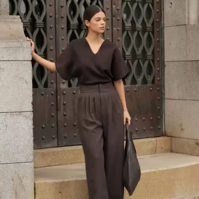 Camisola de Malha com Decote em V Spaccio