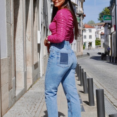 JEANS STRAIGHT CINTURA SUBIDA SAHOCO