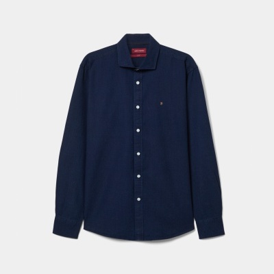 Camisa slim fit com textura Lion of Porches
