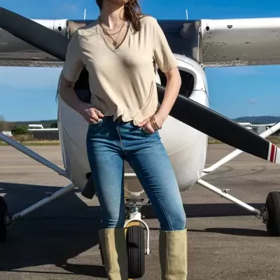 CALÇAS DE GANGA SKINNY FIT DE CINTURA SUBIDA FOURSOUL