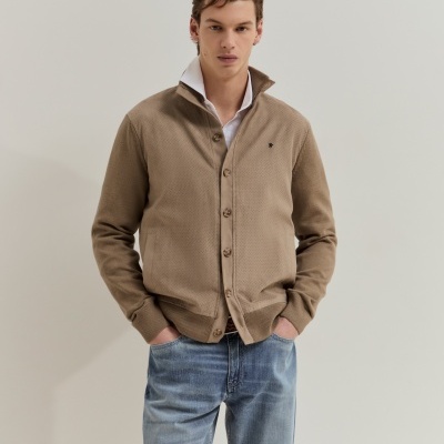 Casaco em malha de algodão Lion of Porches