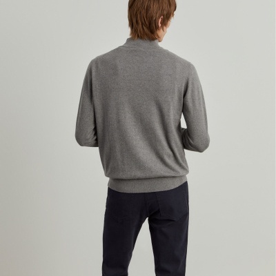 Camisola com fecho em algodão e caxemira Lion of Porches