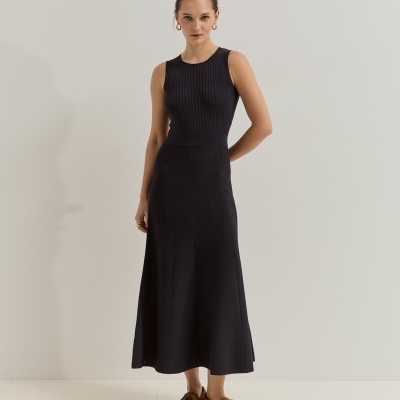 Vestido comprido em malha Lion of Porches