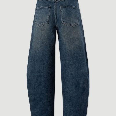 Jeans balloon em algodão com recortes Ferrache