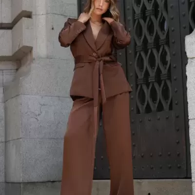 Conjunto 2 peças: blazer+ calças franjas Spaccio by Cristina