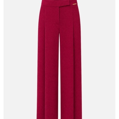 Calça wide leg com pinça Scripta