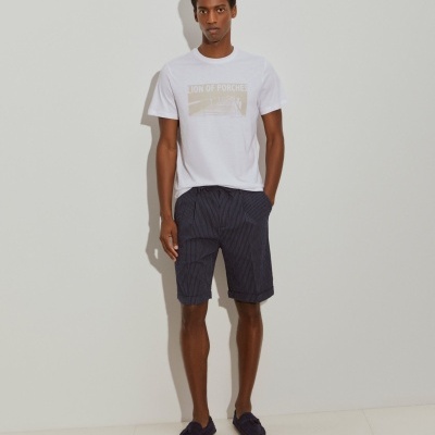 T-shirt de algodão com estampado Lion of Porches