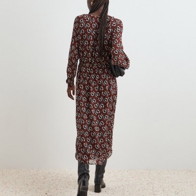 Vestido midi estampado Decenio