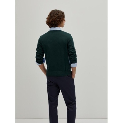 Pullover decote em V algodão e caxemira Decenio