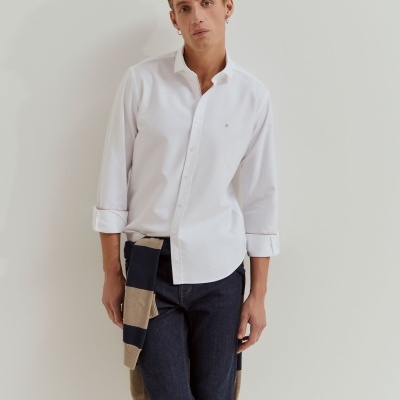 Camisa oxford slim fit de algodão Lion of Porches