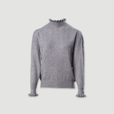 Camisola de malha com gola alta franzida Ferrache