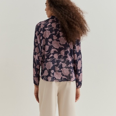 Blusa com padrão floral Lion of Poches