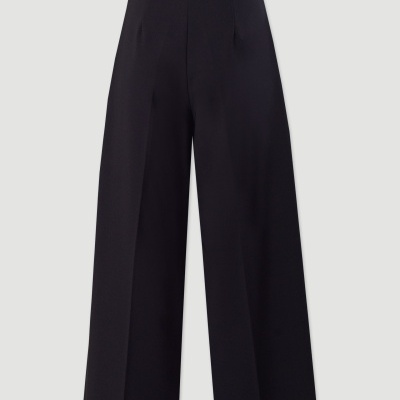 Calça curta wide leg de cintura subida Ferrache