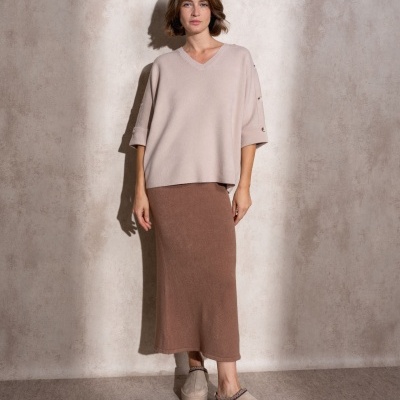 Camisola de malha com botões na manga SMF