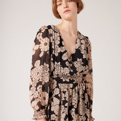 VESTIDO FLORAL FLUIDO  NAF NAF