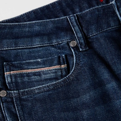 Calças denim lavagem escura slim fit Lion of Porches