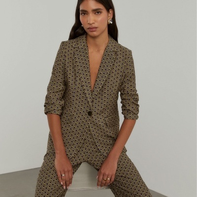 Blazer estampado com bolsos Lion of Porches