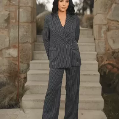 Conjunto fato 3 peças: Blazer + calças + colete Spaccio by Cristina